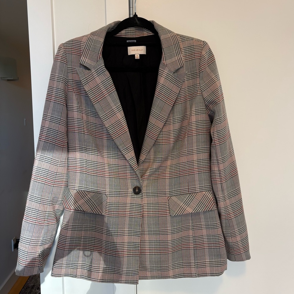 Skies Are Blue Checkered Blazer
